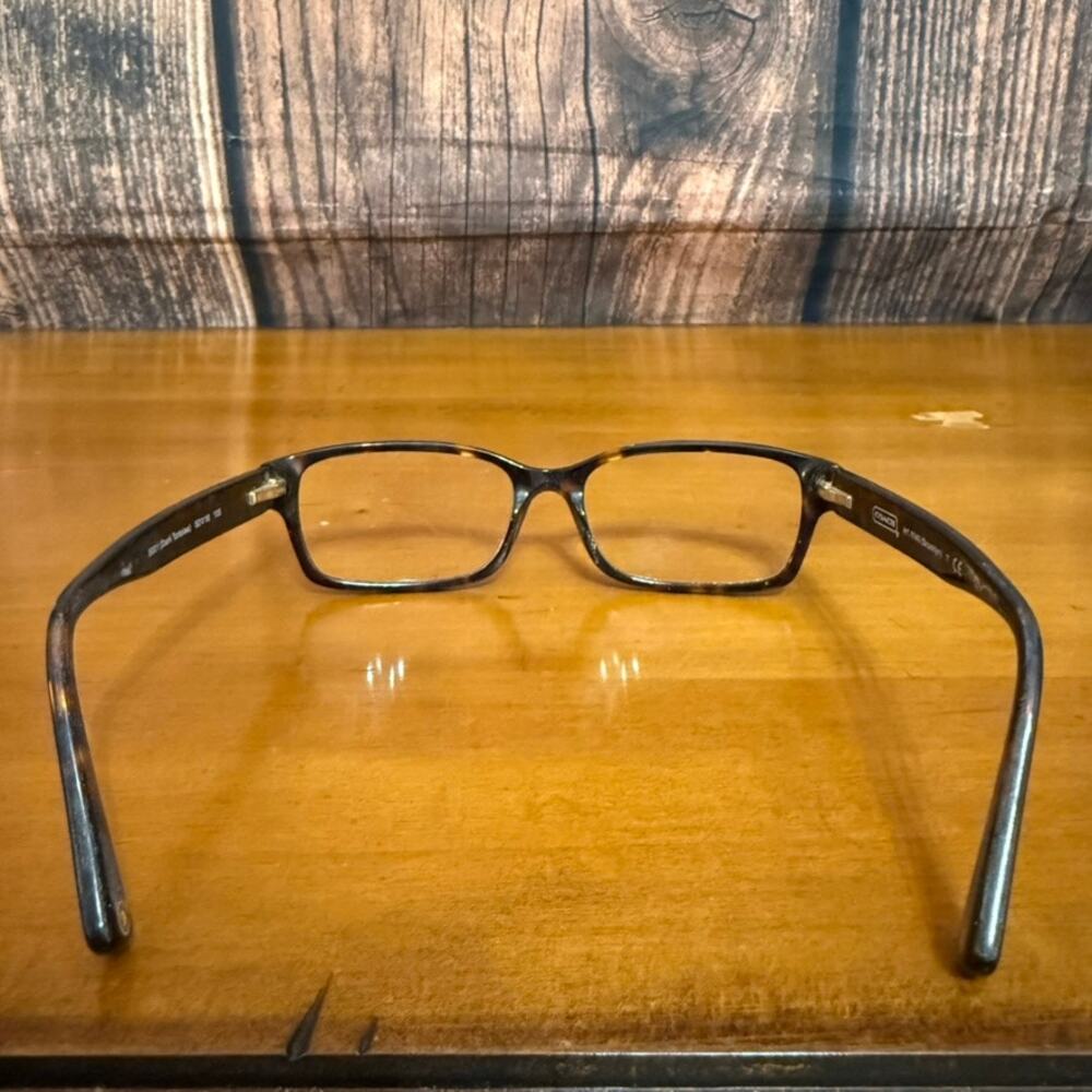 Coach‎ Unisex Tortoise Shell Rectangular Eyeglasses RX Frame ONLY Lightweight - Picture 5 of 6